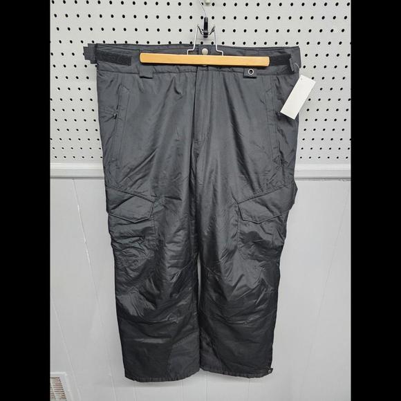 Tsla Snowpants w/ Pockets Mens Size L 36 waist 31 inseem (Black) - Picture 2 of 10